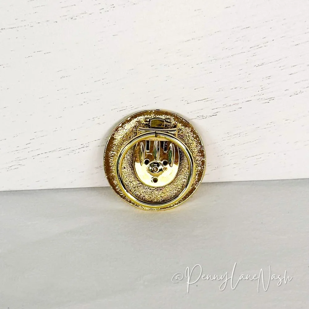 Vintage Golden Tiger Face Scarf Clip